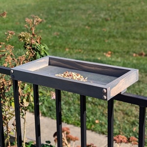 Railing Bird Feeder for Deck, Porch, Balcony, Fence