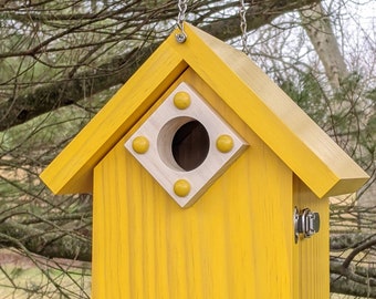 Nuthatch Titmouse Downy Woodpecker Nesting Box Birdhouse - Etsy