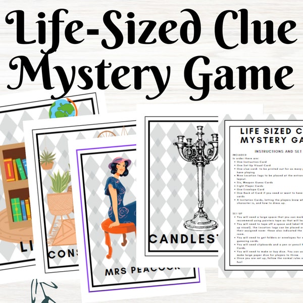 Life-Sized Clue Mystery Game