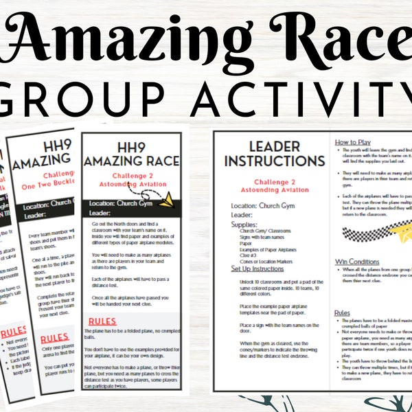 Amazing Race Printable Game