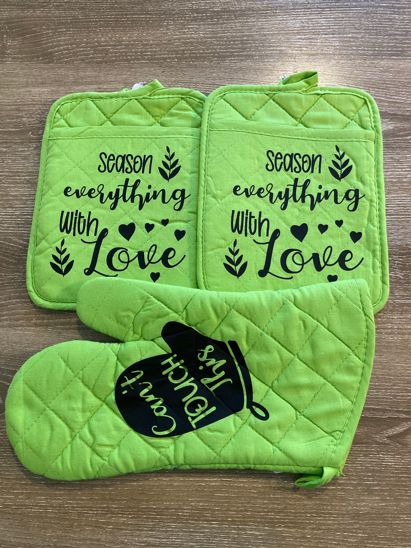 Personalized Kitchen Pot Holder Set Etsy