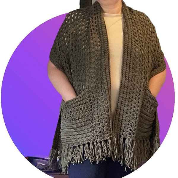 heated shawl with pockets