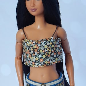 Doll Clothes 1/6 scale 11.5 inch, Doll Brown Top