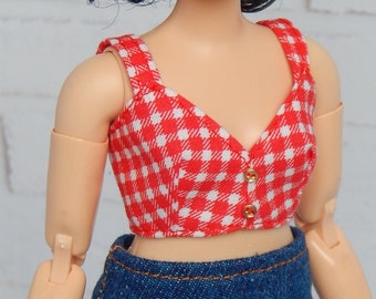 Doll Clothes 1/6 scale 11.5 inch, Doll Red Top