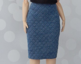 Doll Clothes 1/6 scale 11.5 inch, Doll Quilted Skirt