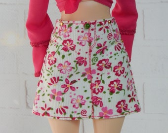 Doll Clothes 1/6 scale 11.5 inch, Doll Flowers Skirt