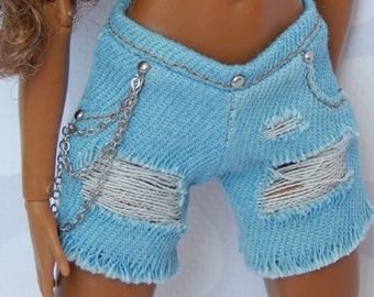 Doll Clothes 1/6 scale 11.5 inch, Doll Chain Shorts