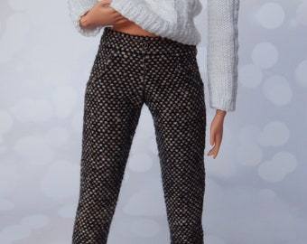 Doll Clothes 1/6 scale 11.5 inch, Doll Tweed Pants