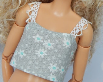 Doll Clothes 1/6 scale 11.5 inch, Doll Gray Top