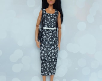 Puppenkleidung 1/6 Maßstab 11,5 inch, Puppe Schwarzes Kleid