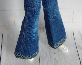 Doll Clothes 1/6 scale 11.5 inch, Doll Wide Leg Jeans