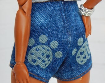 Poppenkleertjes 1/6 schaal 11,5 inch, Doll Paws Shorts