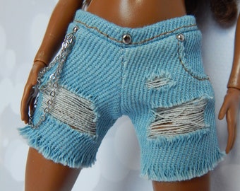 Doll Clothes 1/6 scale 11.5 inch, Doll Chain Shorts