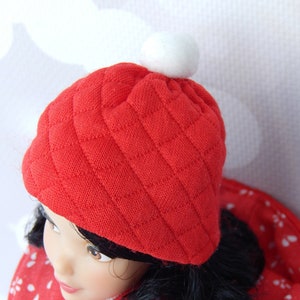 Doll Clothes 1/6 scale 11.5 inch, Doll Quilted Hat