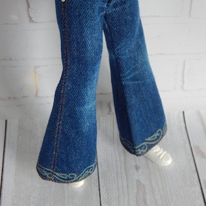 Doll Clothes 1/6 scale 11.5 inch, Doll Wide Leg Jeans