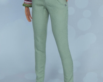 Doll Clothes 1/6 scale 11.5 inch, Doll Pistachio Pants