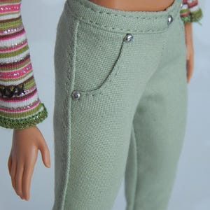 Doll Clothes 1/6 scale 11.5 inch, Doll Pistachio Pants