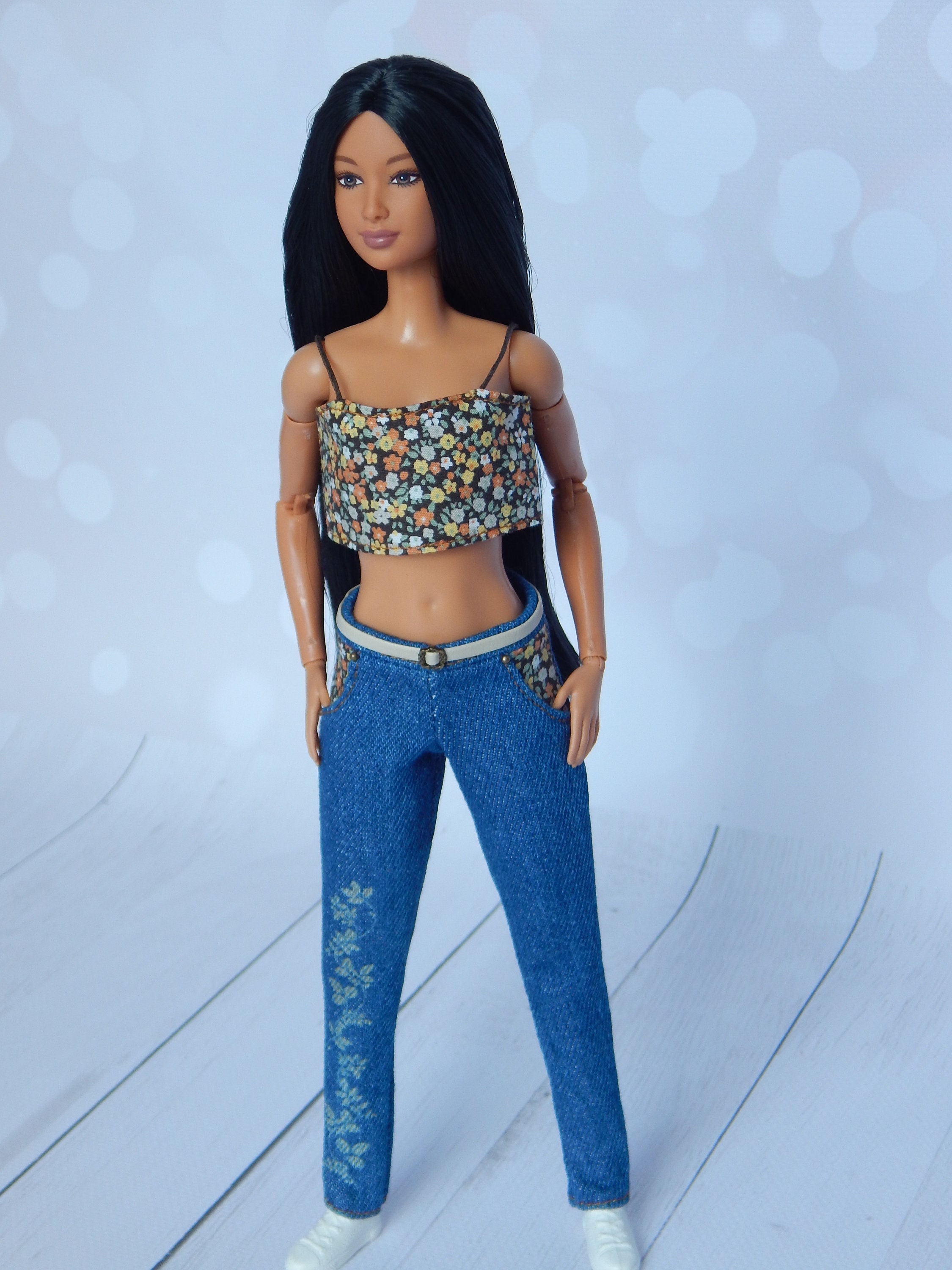 Doll Clothes 1/6 scale 11.5 inch, Doll Brown Top