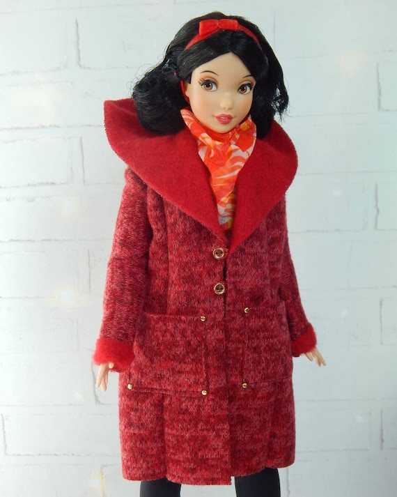 Doll Clothes 1/6 scale 11.5 inch, Doll Red Coat
