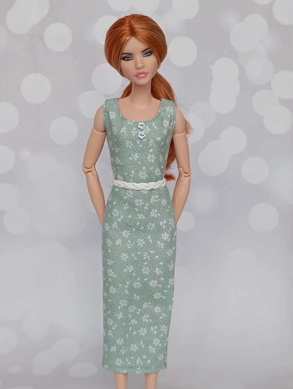 Doll Clothes 1/6 Scale 11.5 Inch, Doll Green Dress - Etsy