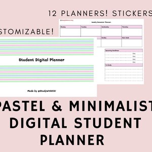 Digital Student Planner - No Dates! iPad Planner, Notability Planner, GoodNotes Planner, Digital Planner