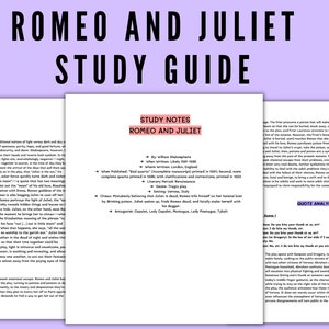 Romeo and Juliet Study Guide and Notes | For GCSE/iGCSE/A Level/IB/AP Literature | English Literature Notes and Study Guide | Detailed