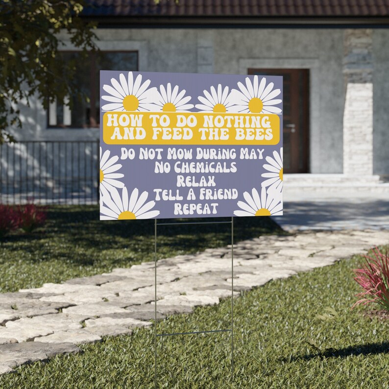Do Not Mow during May yard sign