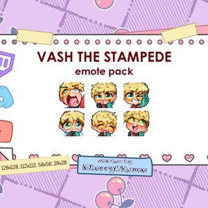 Trigun Stampede Vash The Stampede Emotes for Twitch, Discord, Youtube, Streaming