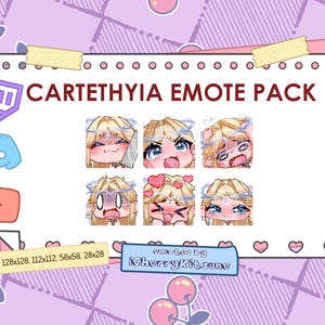 Wuthering Waves - Cartethyia Emotes, Ready to Use Cute Chibi Emotes for Discord/Youtube/Twitch