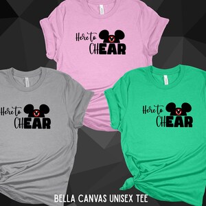 Here to ChEAR! RunDisney inspired Cheer Squad, Marathon Weekend, Princess Half, Springtime Surprise, Wine and Dine, Run Support Unisex Tee bild 3