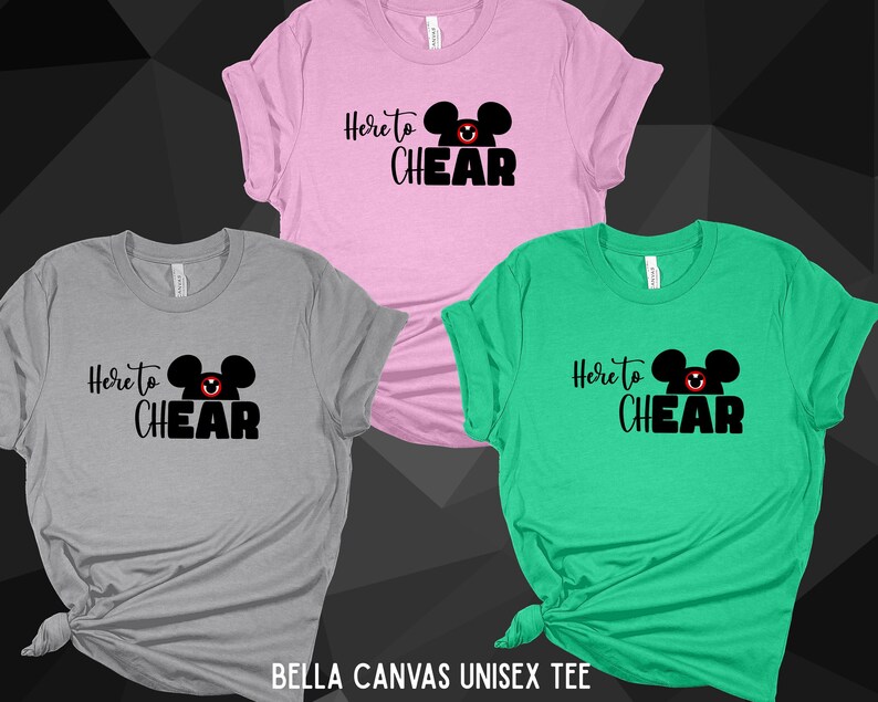 Here to ChEAR! RunDisney inspired Cheer Squad, Marathon Weekend, Princess Half, Springtime Surprise, Wine and Dine, Run Support Unisex Tee bild 3