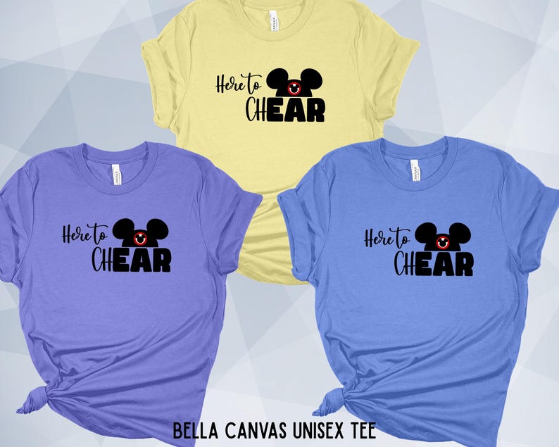 Here to ChEAR! RunDisney inspired Cheer Squad, Marathon Weekend, Princess Half, Springtime Surprise, Wine and Dine, Run Support Unisex Tee bild 4