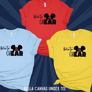 Here to ChEAR! RunDisney inspired Cheer Squad, Marathon Weekend, Princess Half, Springtime Surprise, Wine and Dine, Run Support Unisex Tee bild 2
