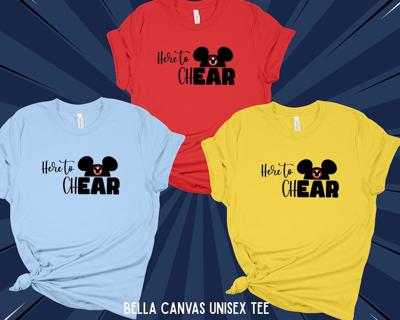 Here to ChEAR! RunDisney inspired Cheer Squad, Marathon Weekend, Princess Half, Springtime Surprise, Wine and Dine, Run Support Unisex Tee bild 2