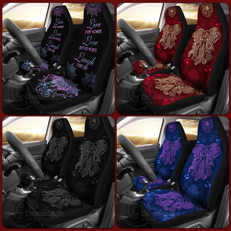 Elephant Floral Car Seat, orders Car Seat Canopy, Seat Cushions, Car Seat Cover For SUV, Aesthetic Seat Cover, Unique Seat Cover, Animal Seat Cover