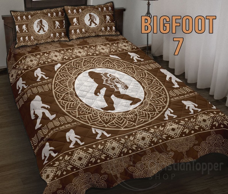 Lover Bigfoot Quilt Bed Sets Bigfoot Bedding Set Etsy