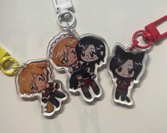 re inspired leon kennedy ada wong keychain