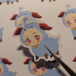ganyu goat plushie sticker