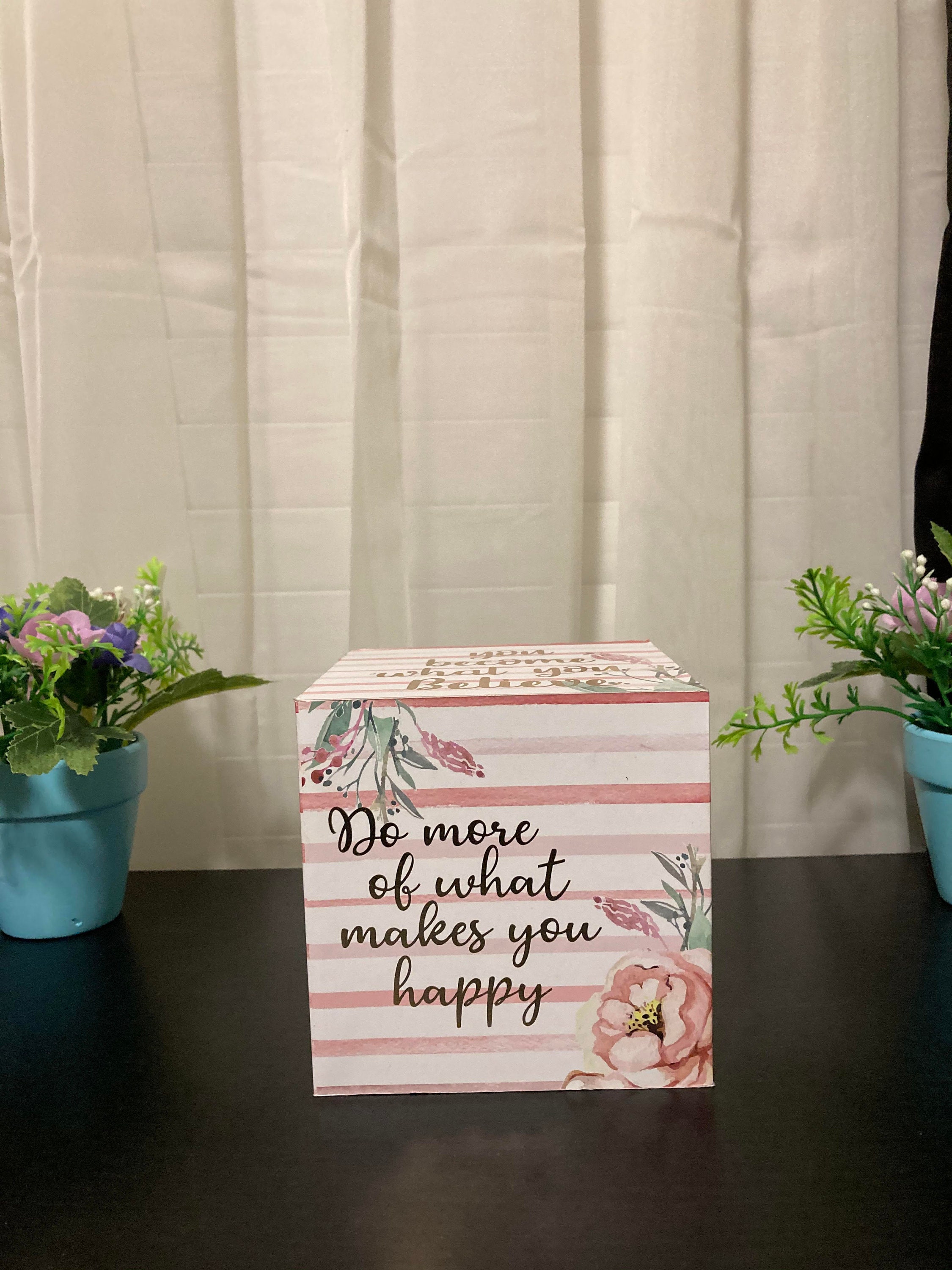 Inspirierende Spruch Würfel Dekoration Etsy