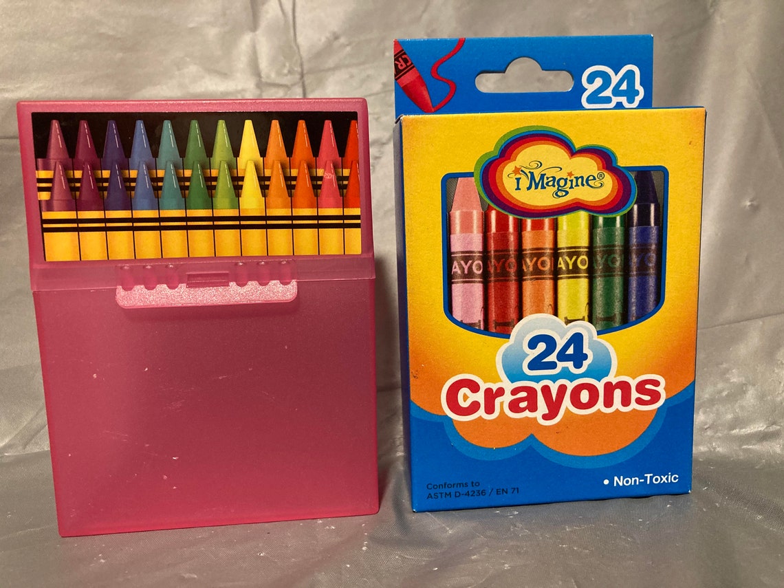 Jot Crayon Boxes 4x3x1.25 In. 1 Clear Crayon Case Comes With Etsy