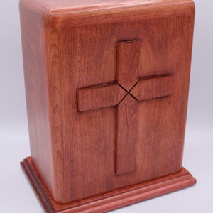 Cherry Wood Carved Cross