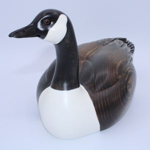 Hand-carved Canada Goose decorative decoy