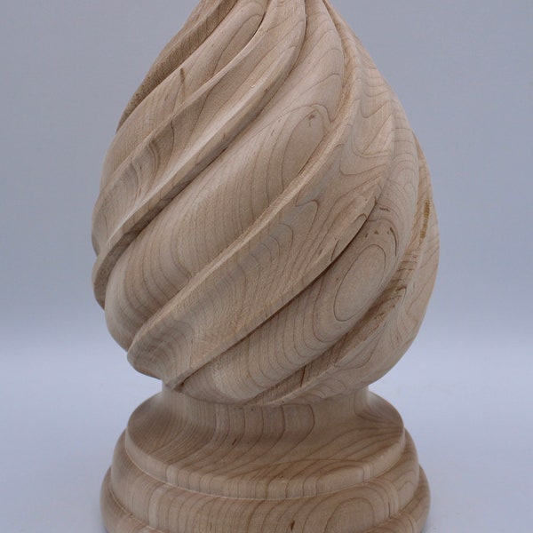 Spiral fluted Carved Finial