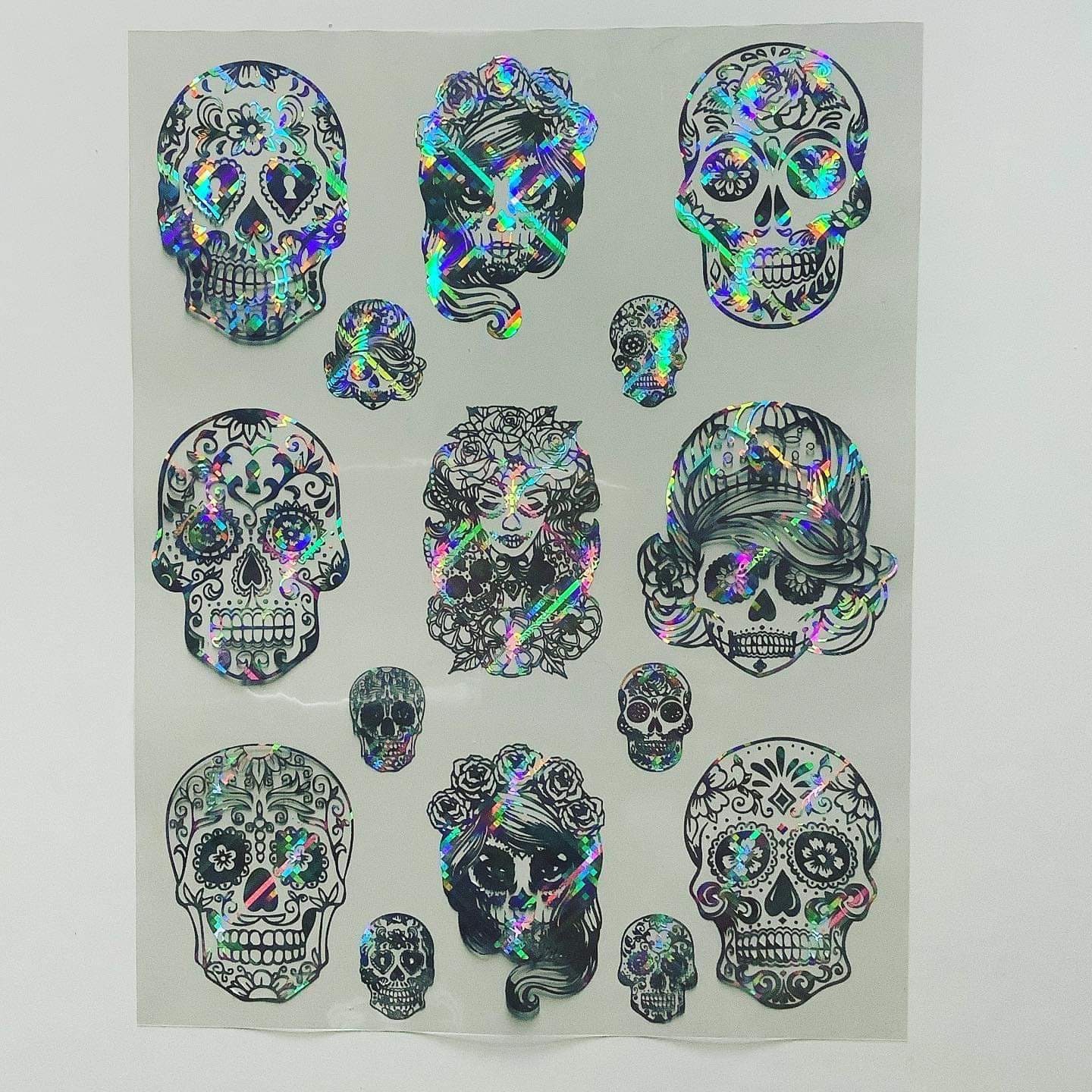 Large Sugar Skulls Resin Foil Insert Etsy
