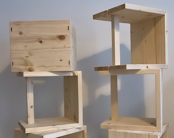 Solid wood children's stool – children's armchair – wooden seating for children – handmade – children's room furniture