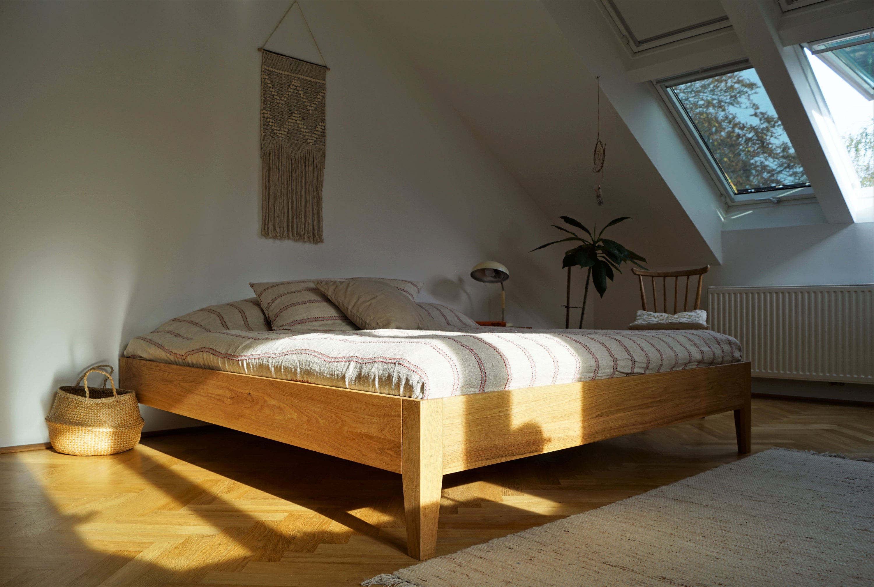 Bettrahmen aus Eiche B 180 L 200 H 38cm - Etsy.de