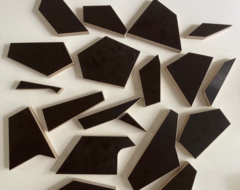 Abstract wood forms, set 19 pieces