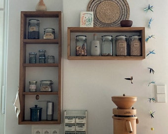 Wall shelf with 4 shelves H95 W35 T12cm
