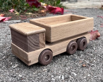 Solid wood wooden car – wooden truck – sustainable wooden toy – handmade – wooden toy