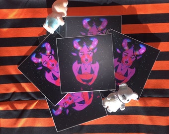 Demon Girl waterproof sticker